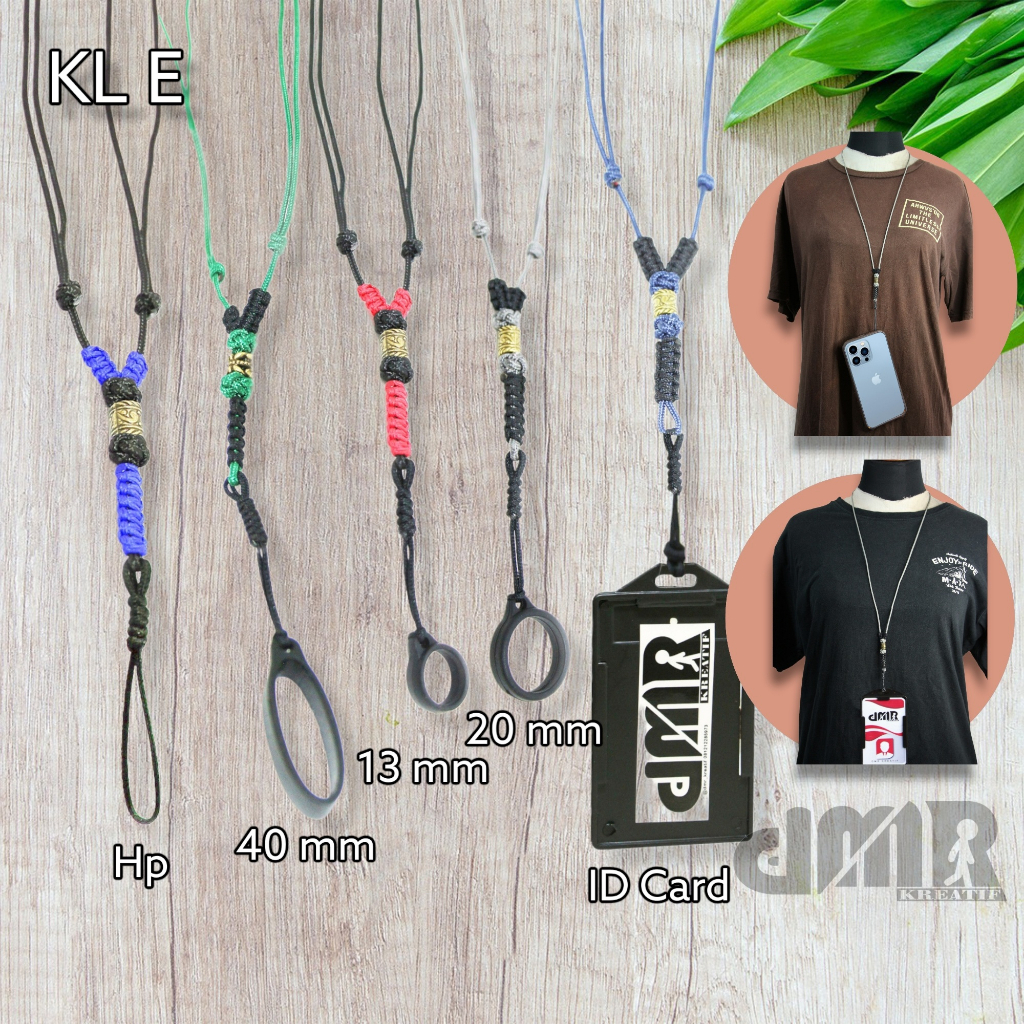 Lanyard Kalung Tali Gantungan PodsVape HP ID Card Karet O Ring 13 20 40 Mm Rubber Name Tag Kunci Rem