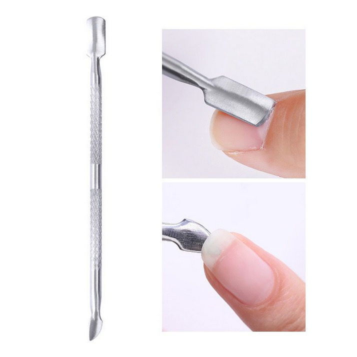 A373 STAINLESS ALAT PENDORONG KUTIKULA curticle cuticle pusher steel nail remover pusher manicure alat pedicure meni pedi salon kecantikan perawatan tangan kaki kuku