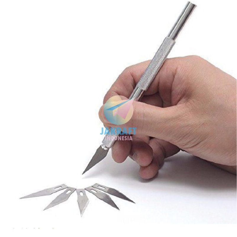 

rtc (1 Set) Craft Pen Cutter Knife JOYKO CU-502 Metal + Bonus Refill 10 Blade Setara SDi