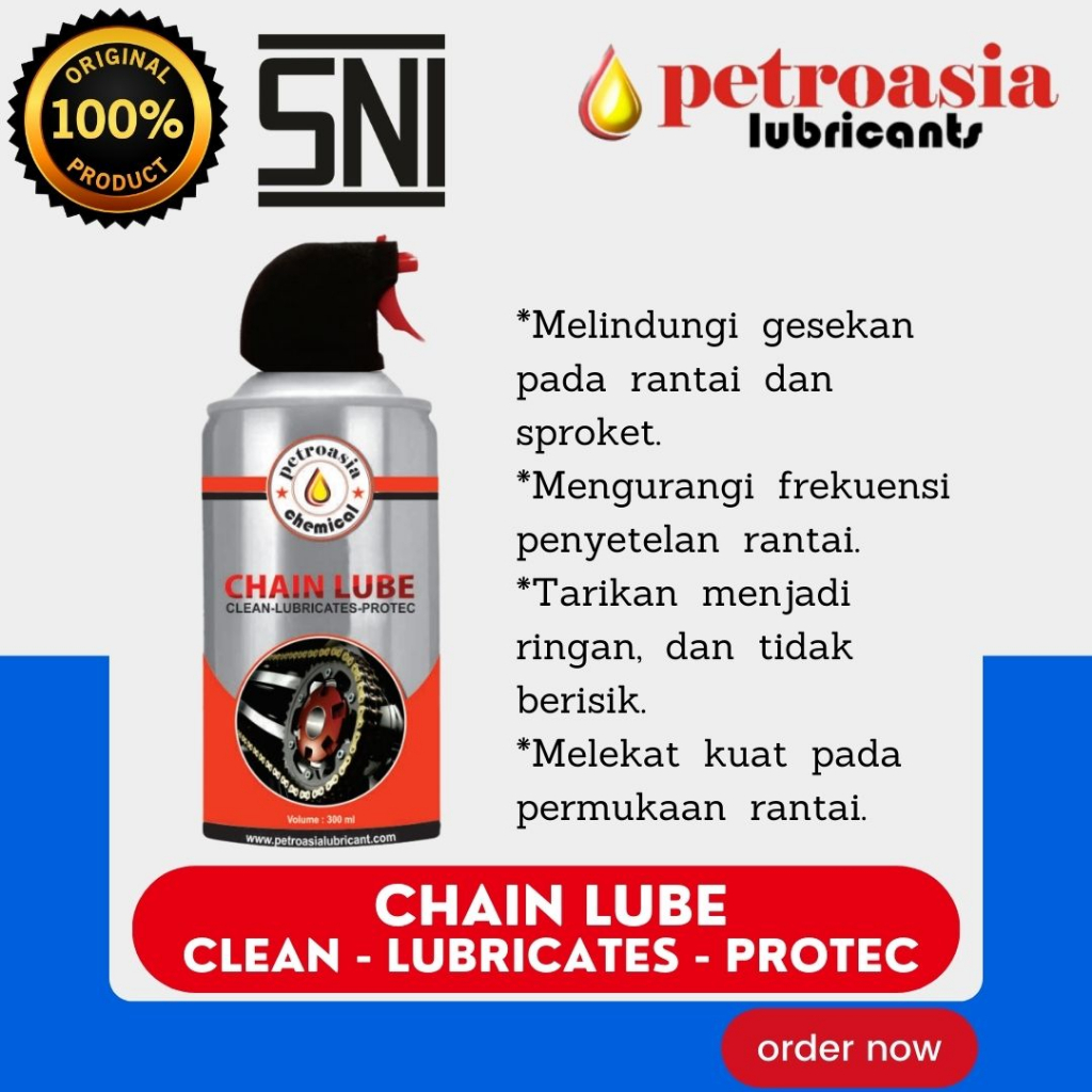 [READY COD] CHAIN LUBE PETROASIA 300ML / CHAINLUBE LUBRICANT PELUMAN RANTAI RANTE /  CAIRAN RANTAI P