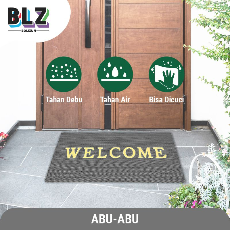 Bolizun Keset Karpet PVC JARING WELCOME Anti Slip 120x80