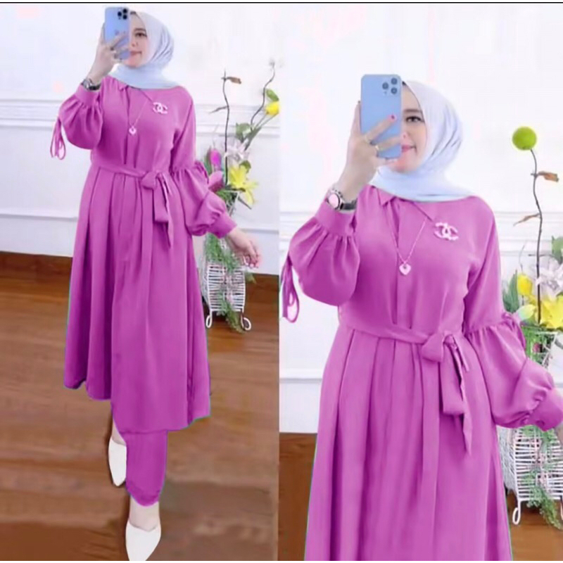 baju one set tunik import wanita