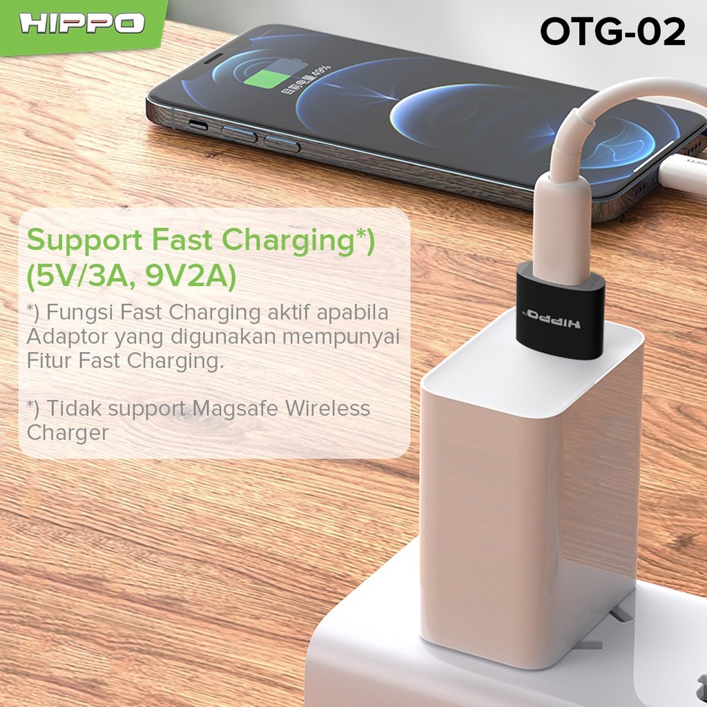 Hippo OTG-02 Converter TYPE - C TO USB Support Fast Charging