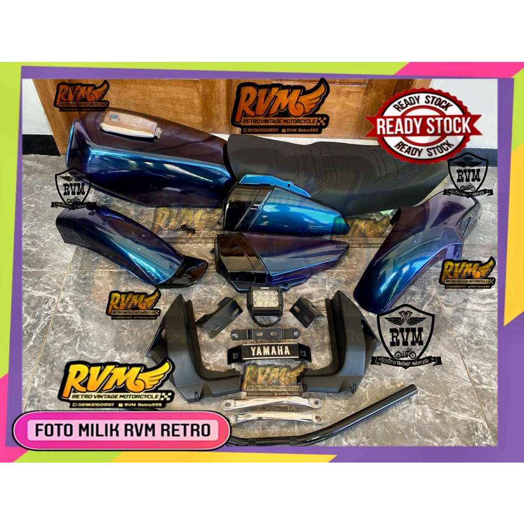 Cover Body set tangki RX King ungu bunglon set Rx king bunglon model bandung style paket rx king cov