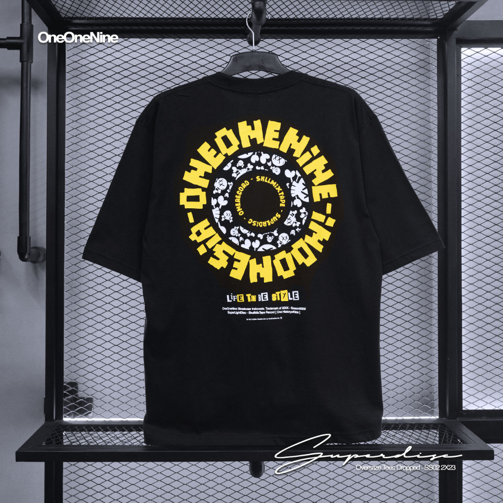 T-SHIRT OVERSIZE SUPERDISC BLACK | KSR ONEONENINE