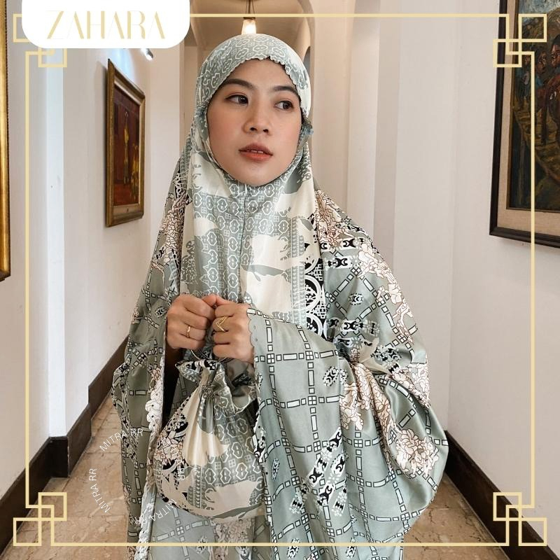 Mukena Zahara Dior Silk Satin Premium | Mukena Dewasa Satin Raya Jasmine Aleza Grosir Satuan