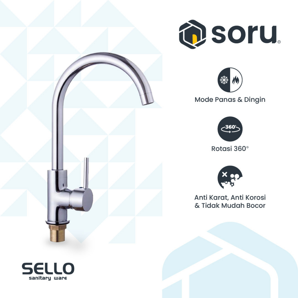 SELLO Keran Sink Dapur Cuci Piring Model Angsa Kitchen Faucet SL9102