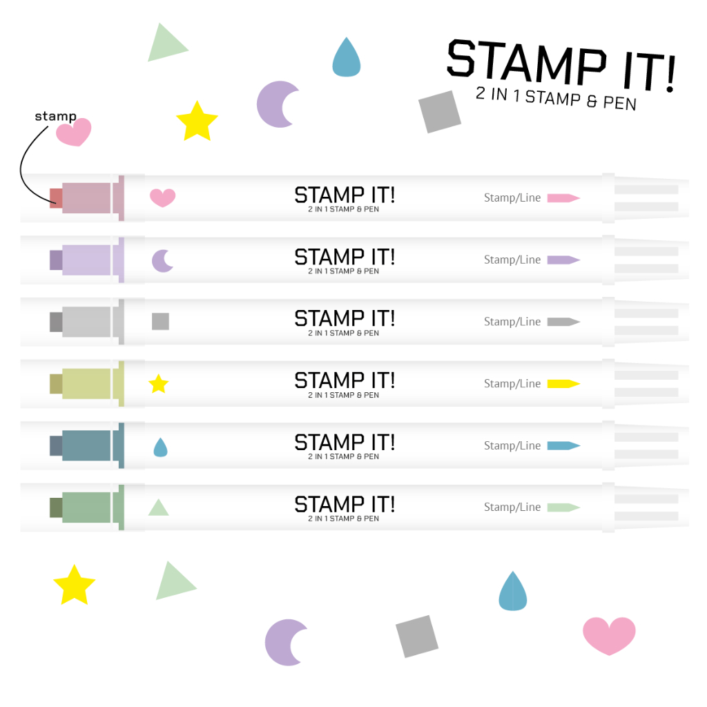 

AT Paperie Lab - STAMP it! Spidol stamp dengan bentuk dan pulpen