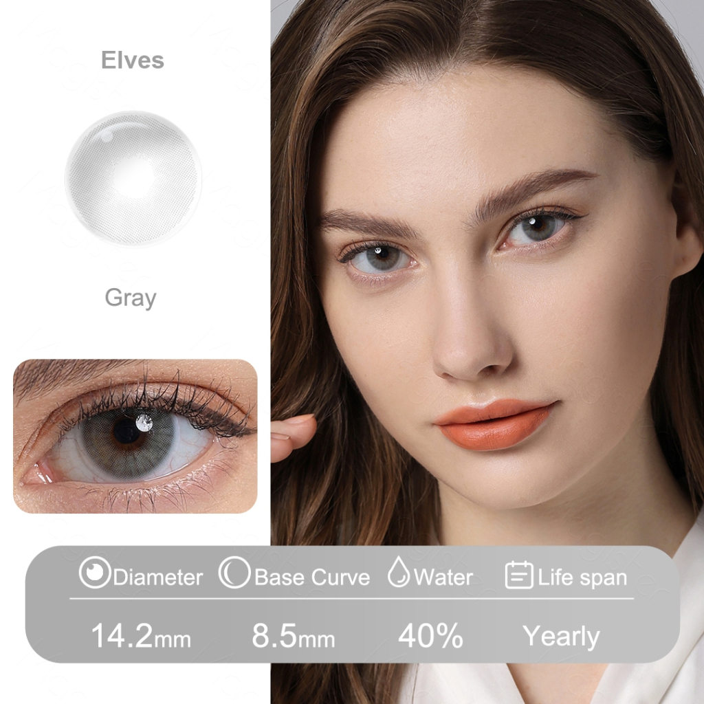 [COD] Softlens Murah Magister Lensa Kontak Warna Mata Alami Soflens Mata Normal Minus 0.00 Soflen Grey Softlens DIA 14.2mm