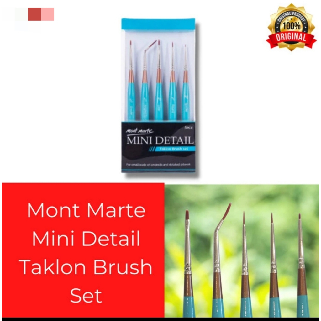 

mont marte mini detail brudh set 5 pc kuas detail isi 5
