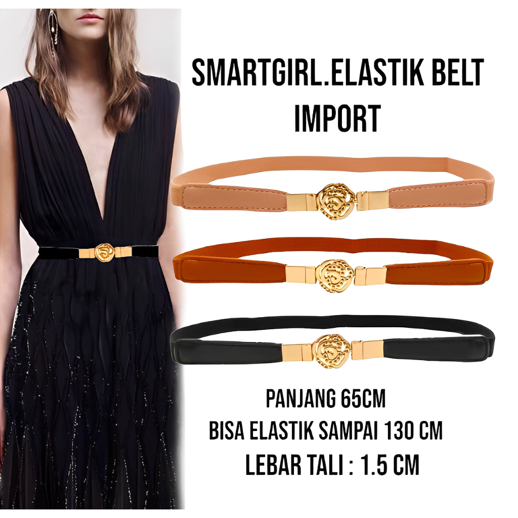 BELTSHOP NEW TALI PINGGANG WANITA/IKAT PINGGANG KARET IMPORT 00297-00302(02030)