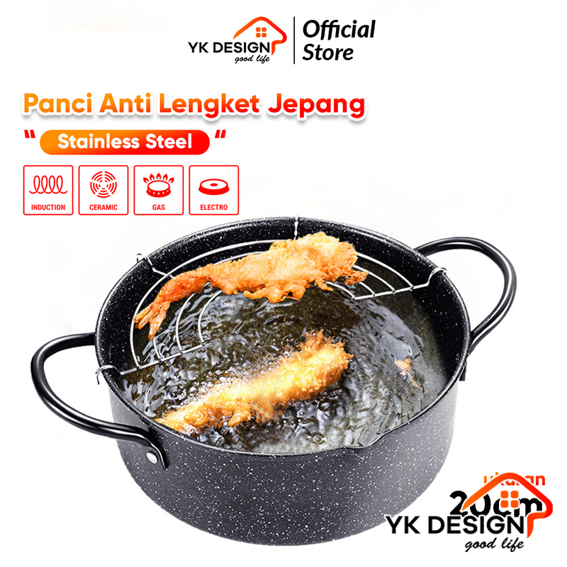 TKIS By YK DESIGN Panci Penggorengan Teflon Frypan Cookware Anti Lengket Diameter 20 Cm TK-829