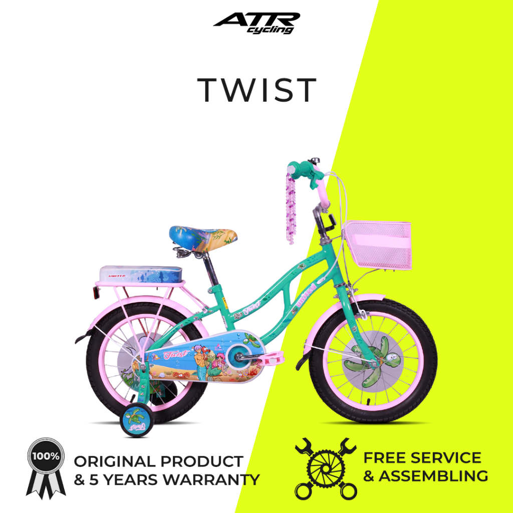Sepeda Anak Perempuan Kids Bike UNITED TWIST 18 (20) - Green