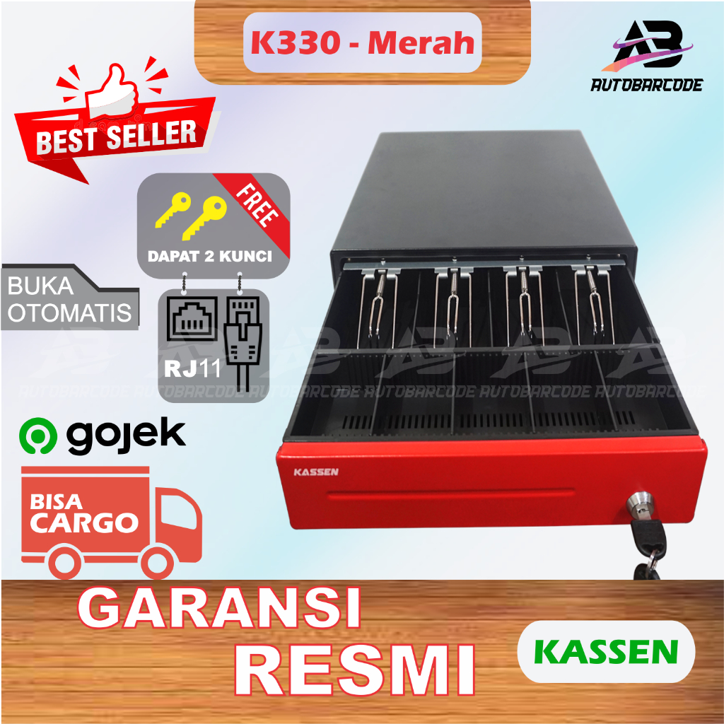 Cash Drawer Mini Kassen K330 Laci Uang Kasir - K 330 / K-330 Support RJ Box Kotak Uang