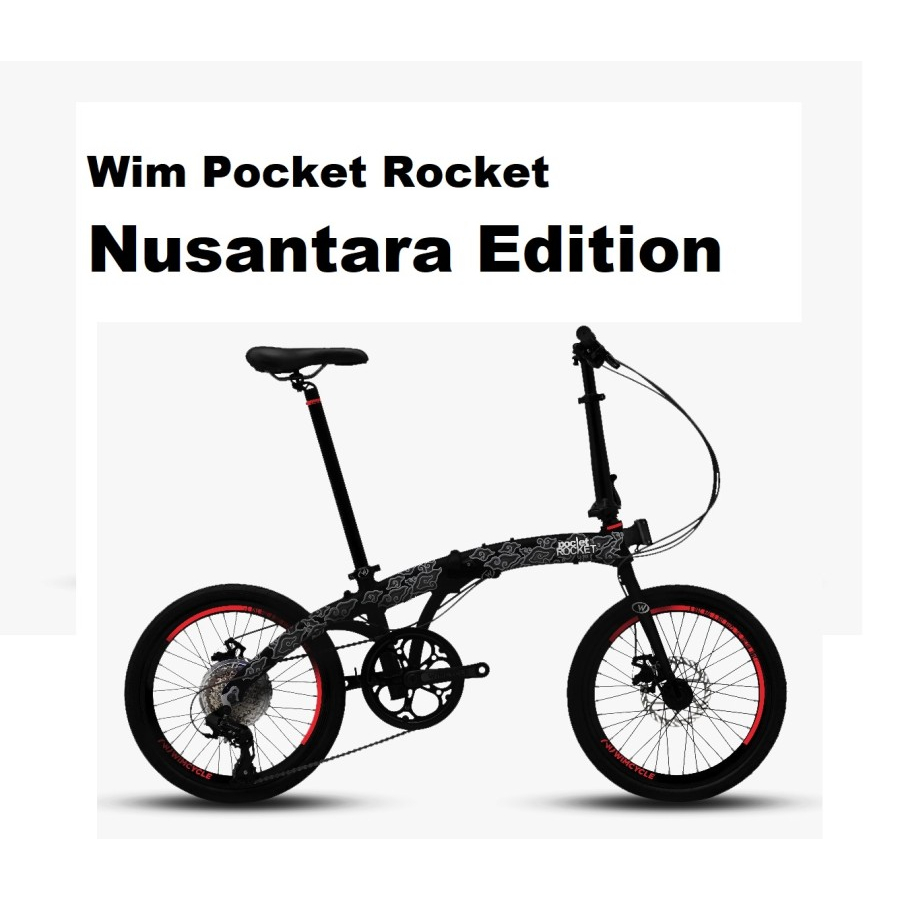 Sepeda Lipat / Folding Wimcycle Pocket Rocket Edisi Nusantara sepeda lipat remaja sepeda lipat dewasa - onlinepratama88
