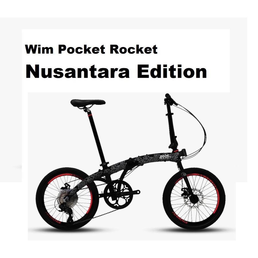 Sepeda Lipat / Folding Wimcycle Pocket Rocket Edisi Nusantara sepeda lipat remaja sepeda lipat dewas