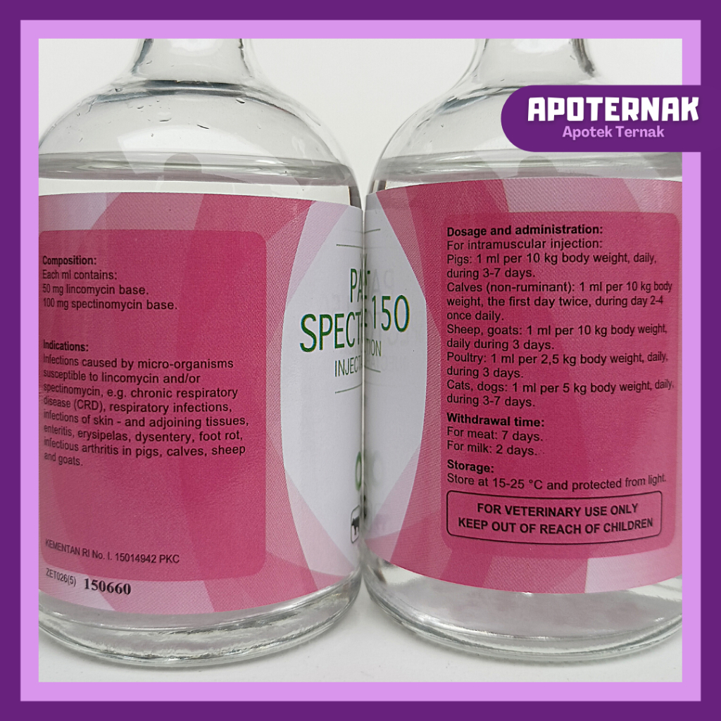 PANTEX SPECTOLIN 100 ml | Injeksi Pantex Spectolin Spektolin | Like LS Injection Interspectin L