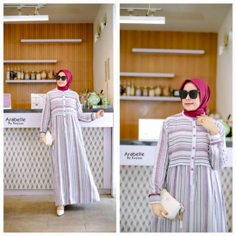 Gamis Arabelle By Keyzaa Matt Katun triset salur