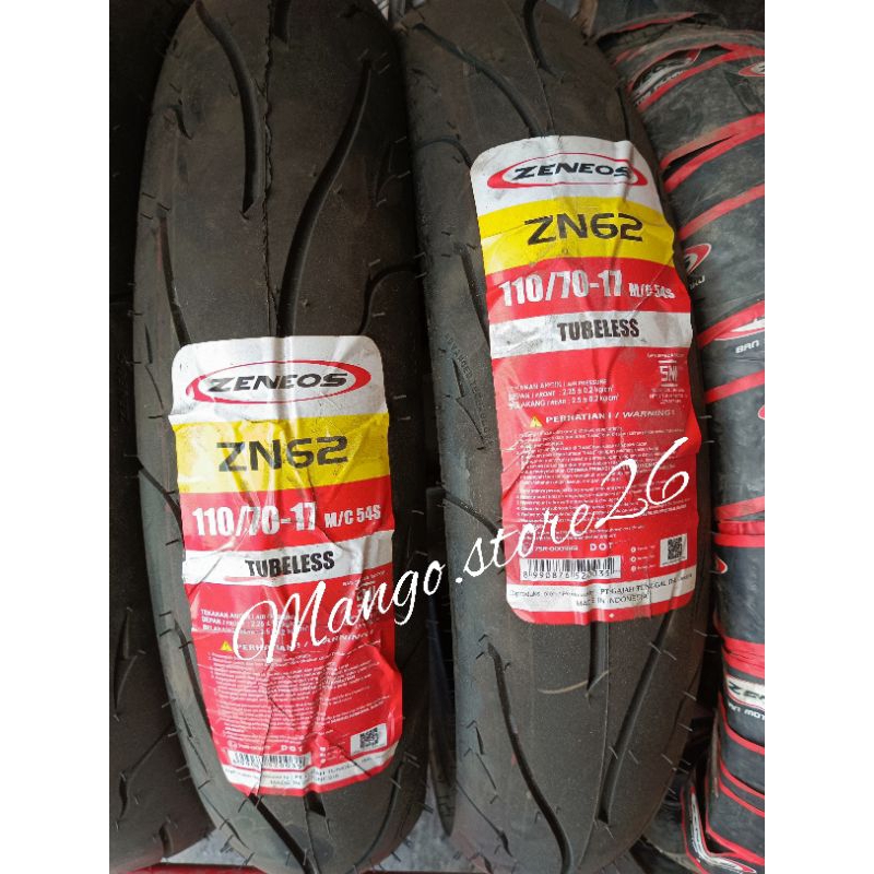 110/70-17 Zeneos ZN62 Ban Luar Tubles 110 70 17