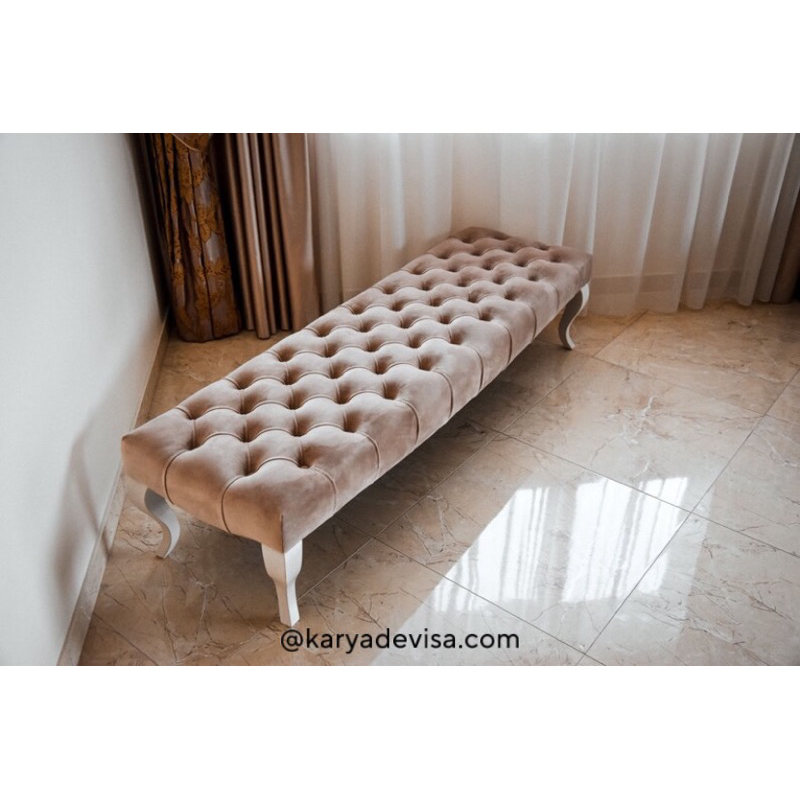 classic chesterfield style velvet chair sofa / kursi sofa minimalis