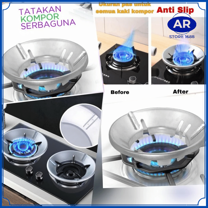 AR TATAKAN KOMPOR GAS ANTI ANGIN DAN ANTI SLIP / TATAKAN COVER KOMPOR GAS UNIVERSAL