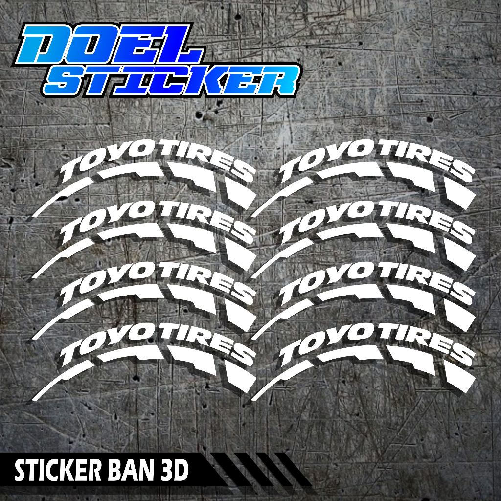 Tire Bomb / Sticker Ban Motor 3D / Font Ban Aksesoris Motor Toyo Tires Doel 003