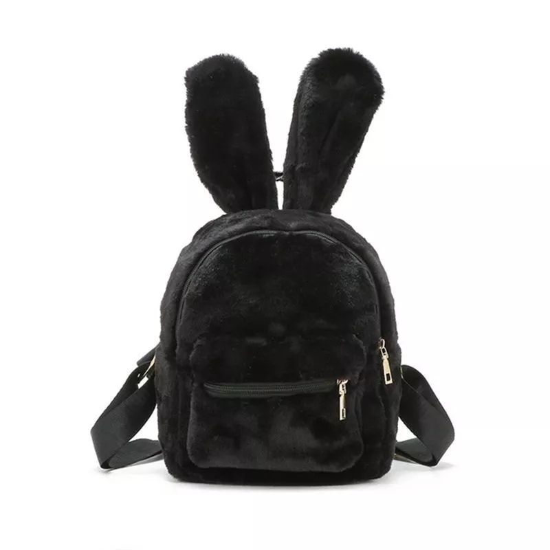 Tas Ransel Bulu Halus Wanita RABBIT / PIKABOY Tas Lembut Bulu Wanita