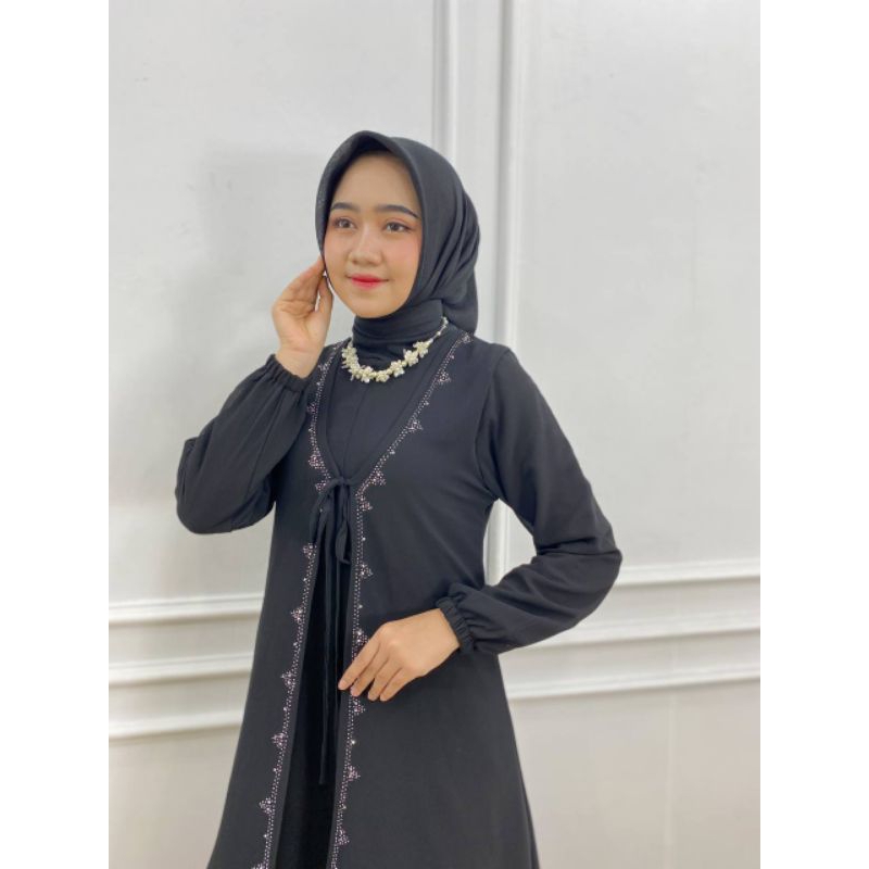 PB Prilly busana - Shabira Gamis Malaysia Ceruty - Gamis Busui - Dress Payet