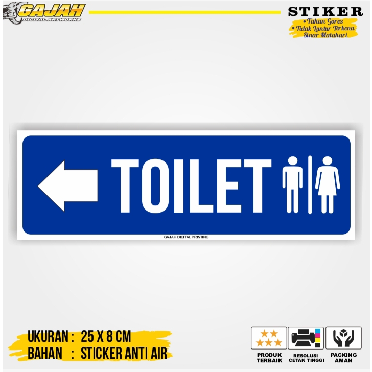 

Stiker Toilet / Stiker penunjuk toilet kiri