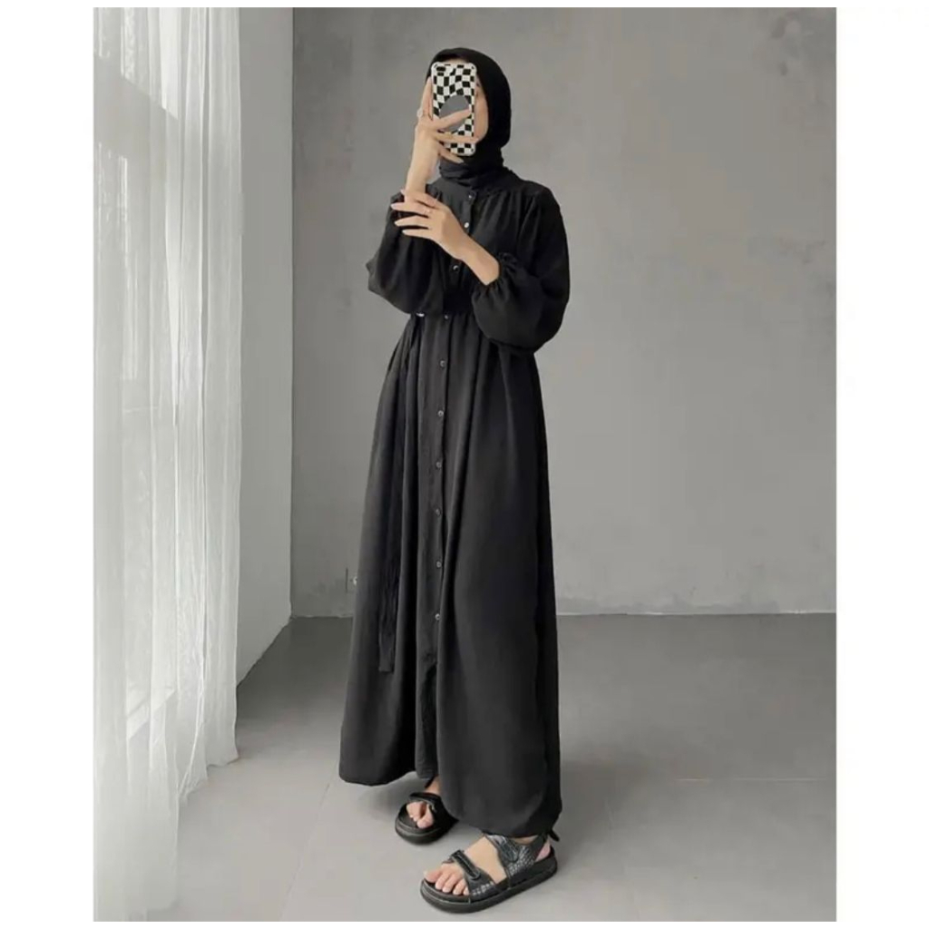 GAMIS SYIFA CRINKLE AIRFLOW | GAMIS TERBARU LEBARAN 2025 | GAMIS | baju gamis lebaran 2025mewah