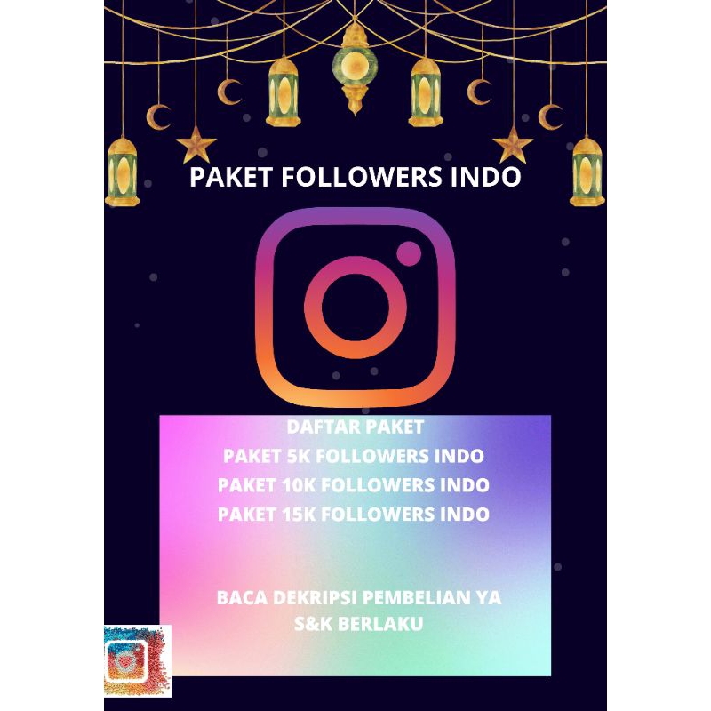 PAKET MURAH FOLLOWERS IG INDO REAL AKTIV