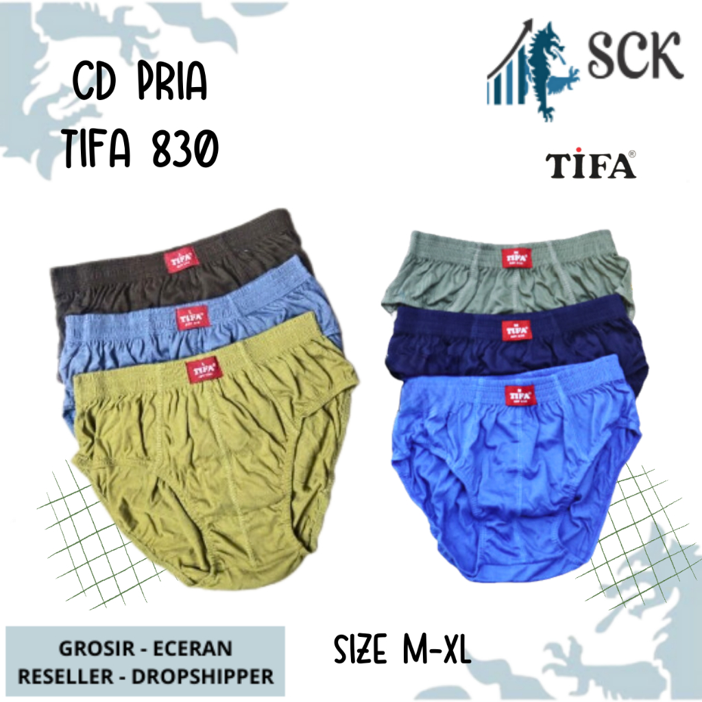 [ISI 3] CD Pria TIFA 830 SIZE M-XL HALUS / FREE DOMPET / Pakaian Dalam COWOK Berkualitas - sckmenwear GROSIR