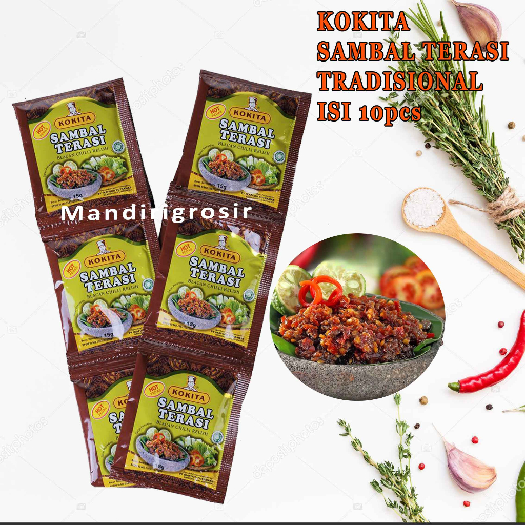 Sambal Terasi* Kokita* Sambal Tradisional* Isi 10 pcs