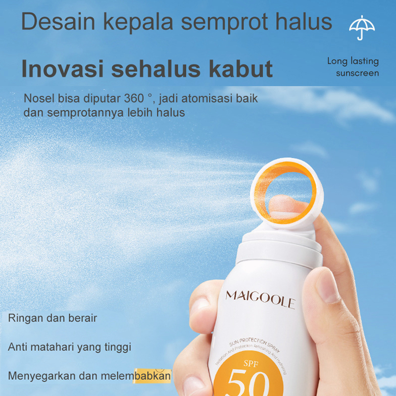 Sunscreen Mist 150ml SPF50 PA++++ Easy to apply Sunscreen Spray Anti UV Wajah/Body Spray Face Mist Spray Wajah Portable  Hydrating / Brightening / Soothing Face Sunscreen Sun Protection