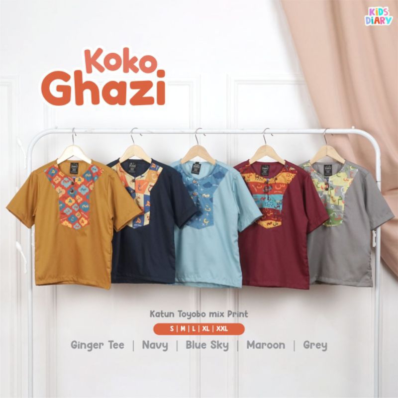 Baju Koko Muslim Anak Koko Ghazi Kids Diary / Baju muslim anak laki-laki