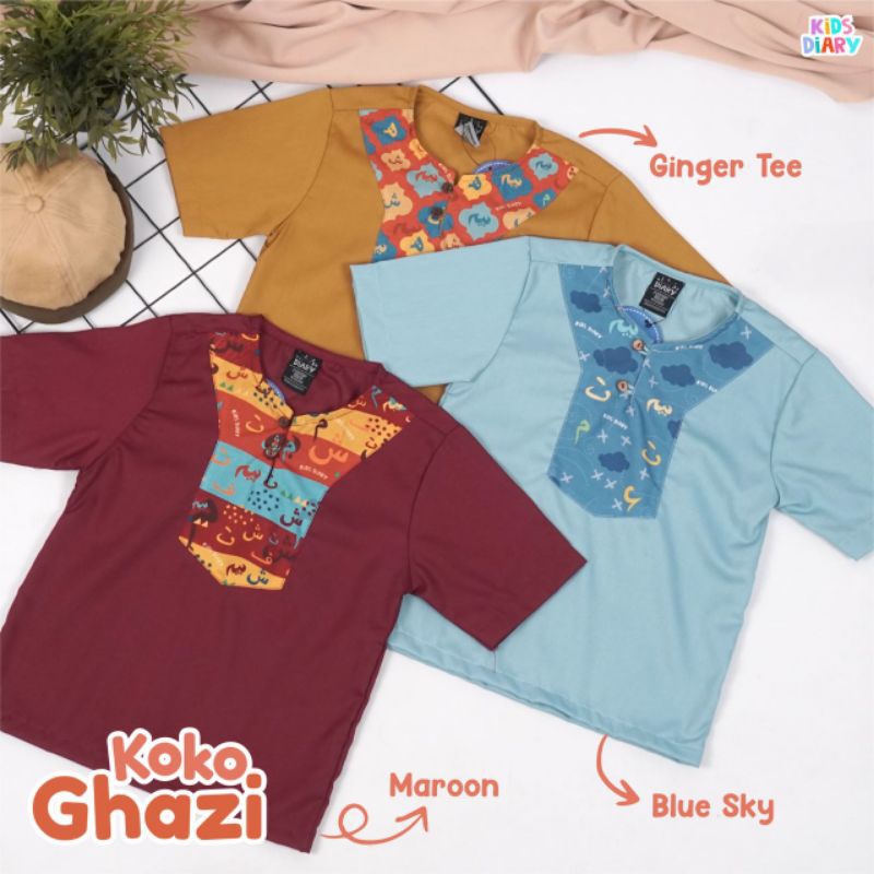 Baju Koko Muslim Anak Koko Ghazi Kids Diary / Baju muslim anak laki-laki