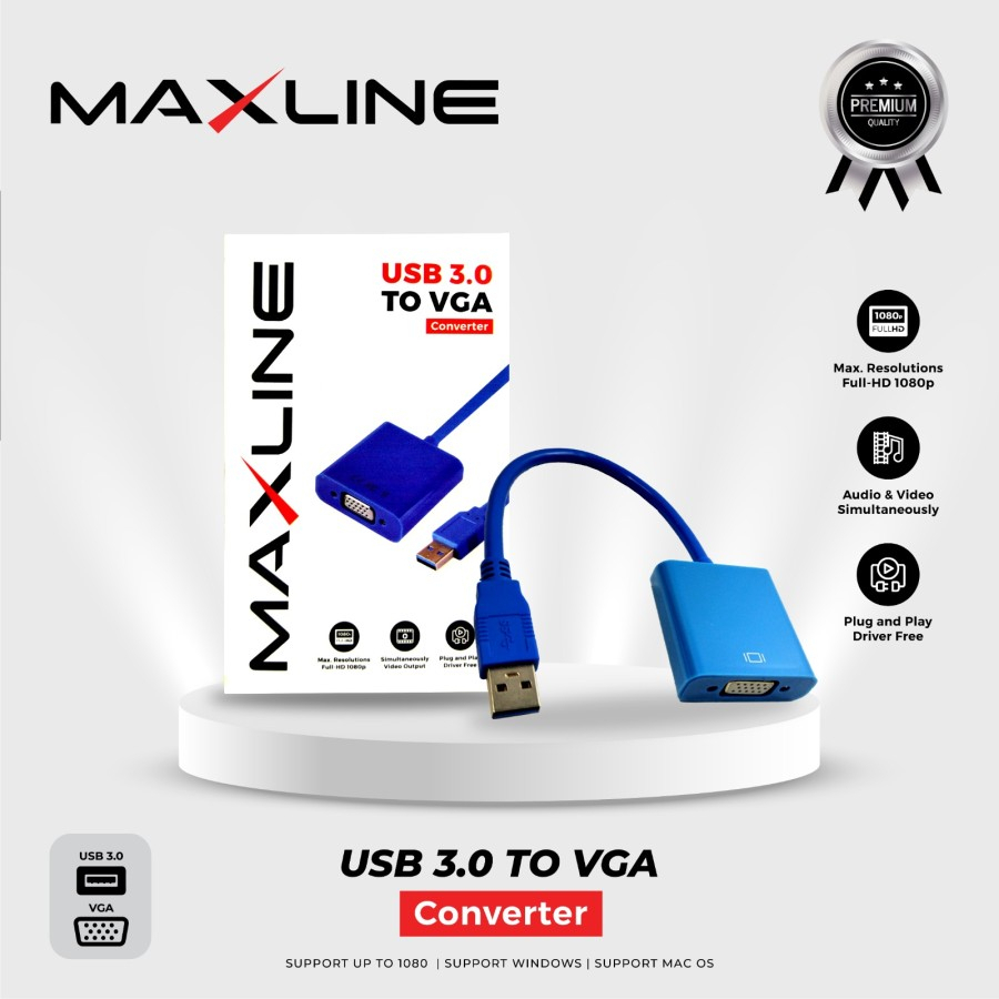 Converter USB 3.0 TO VGA FEMALE Maxline