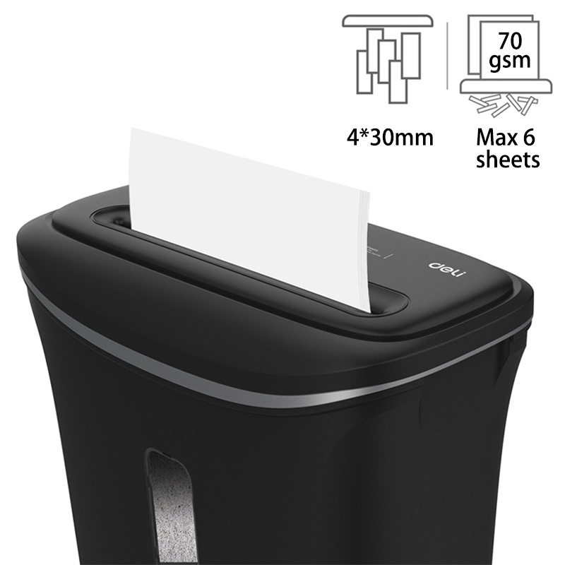 Deli Penghancur Kertas E9945 12L Staples Kartu Kredit Otomatis Kapasitas 6 Lembar Mesin Penghancur Kertas Paper Shredder