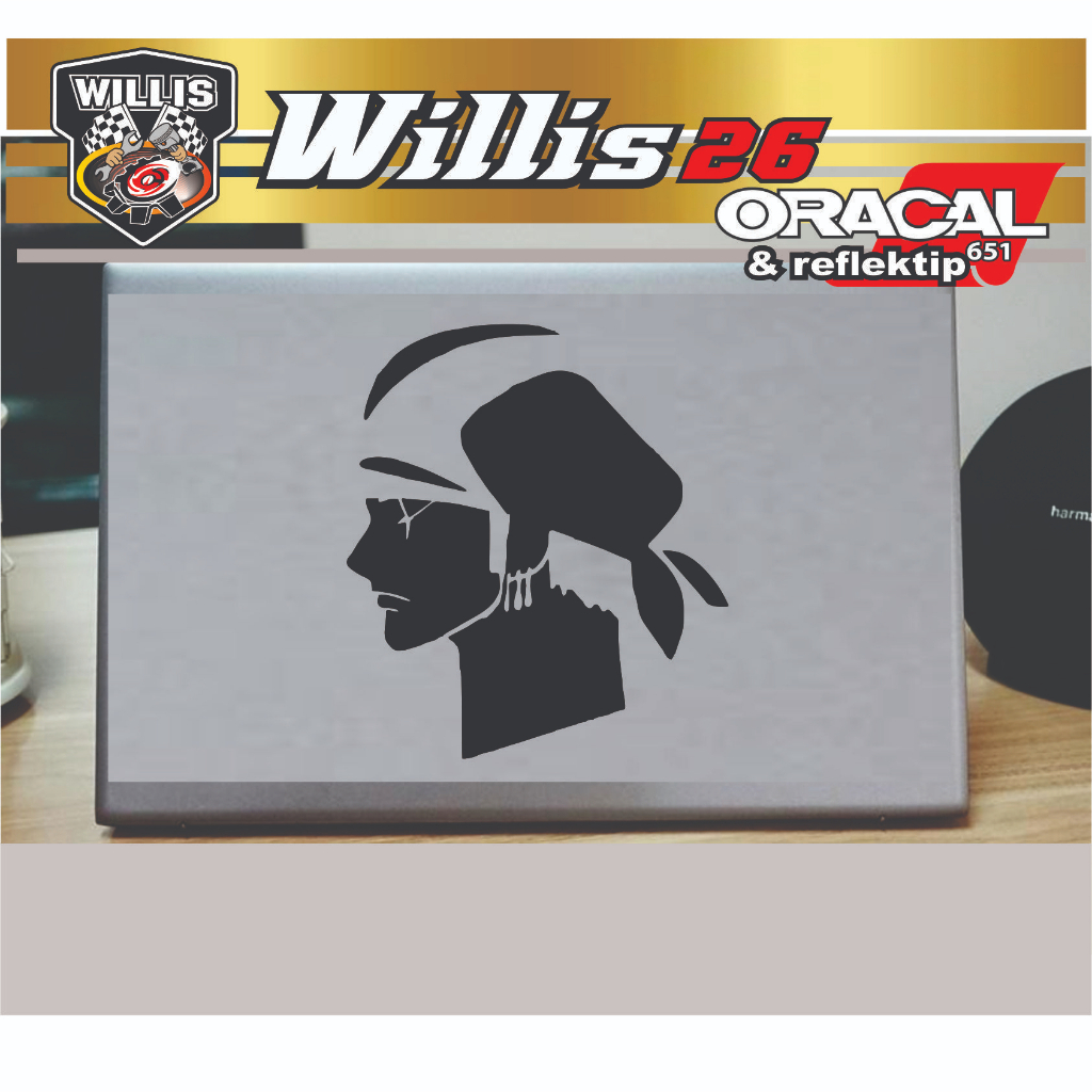 

Stiker Laptop One piece zoro cutting custom distro