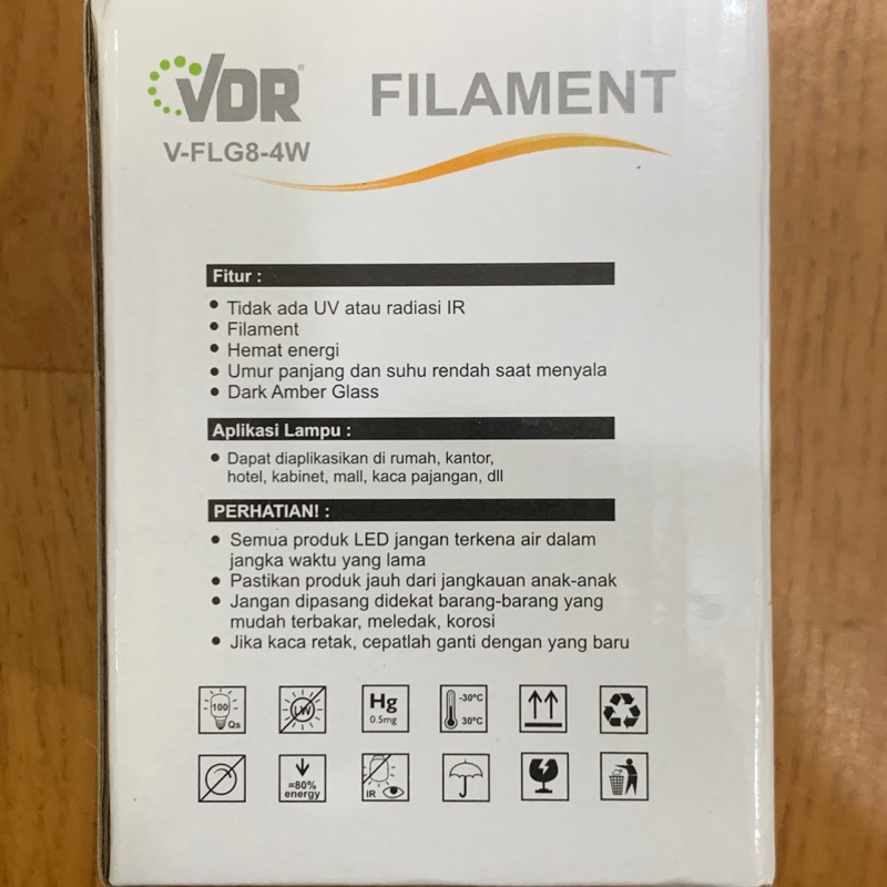 Lampu LED Filamen VDR 4W E27