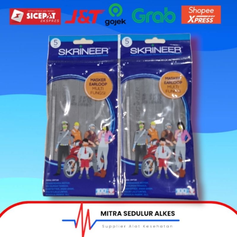 Masker earloop medis Skineer isi 5