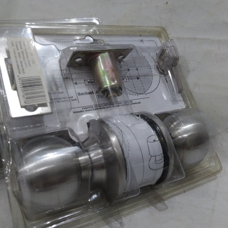 Gagang kunci Handle pintu kamar mandi bulat round Bathroom silinder door lock set