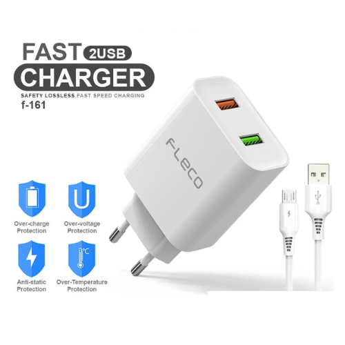 ADAPTOR 2 USB FAST CHARGING ADAPTOR TRAVEL 2 USB