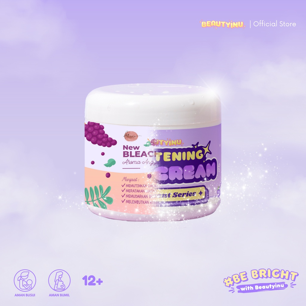 Beautyinu Brightening Body Cream Grape Scent Bleaching Badan Pemutih Badan BPOM Body Bleaching Whitening Body Cream