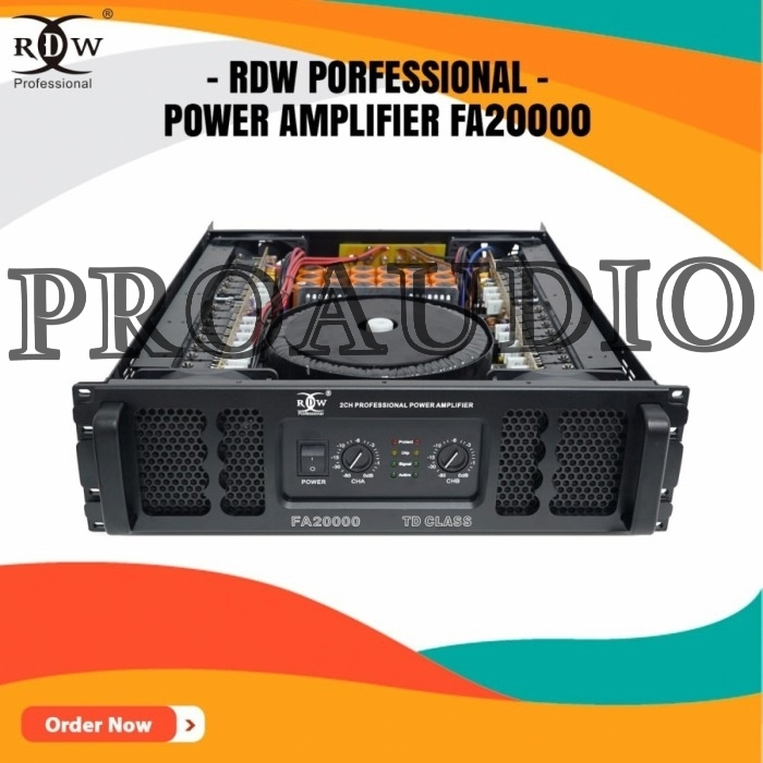 Power Amplifier RDW FA20000 FA 20000 Class TD 2 Channel Original