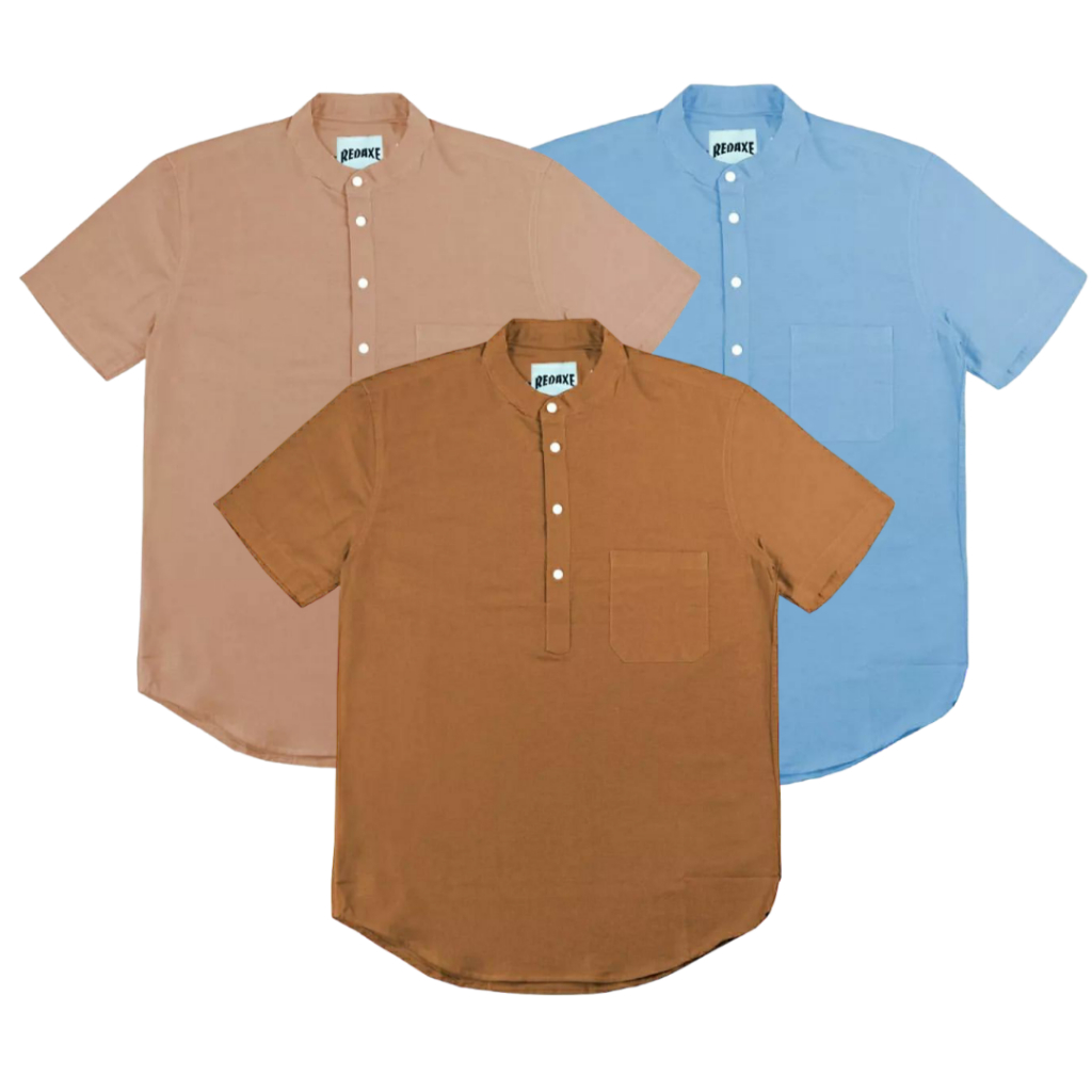 REDAXE - Shirt Short Kurta Redaxe | Kemeja Kurta Distro Pria | Kemeja Kurta Pria