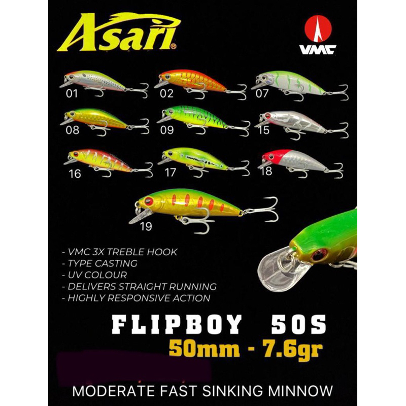 Lure Minnow Asari Flipboy 50S
