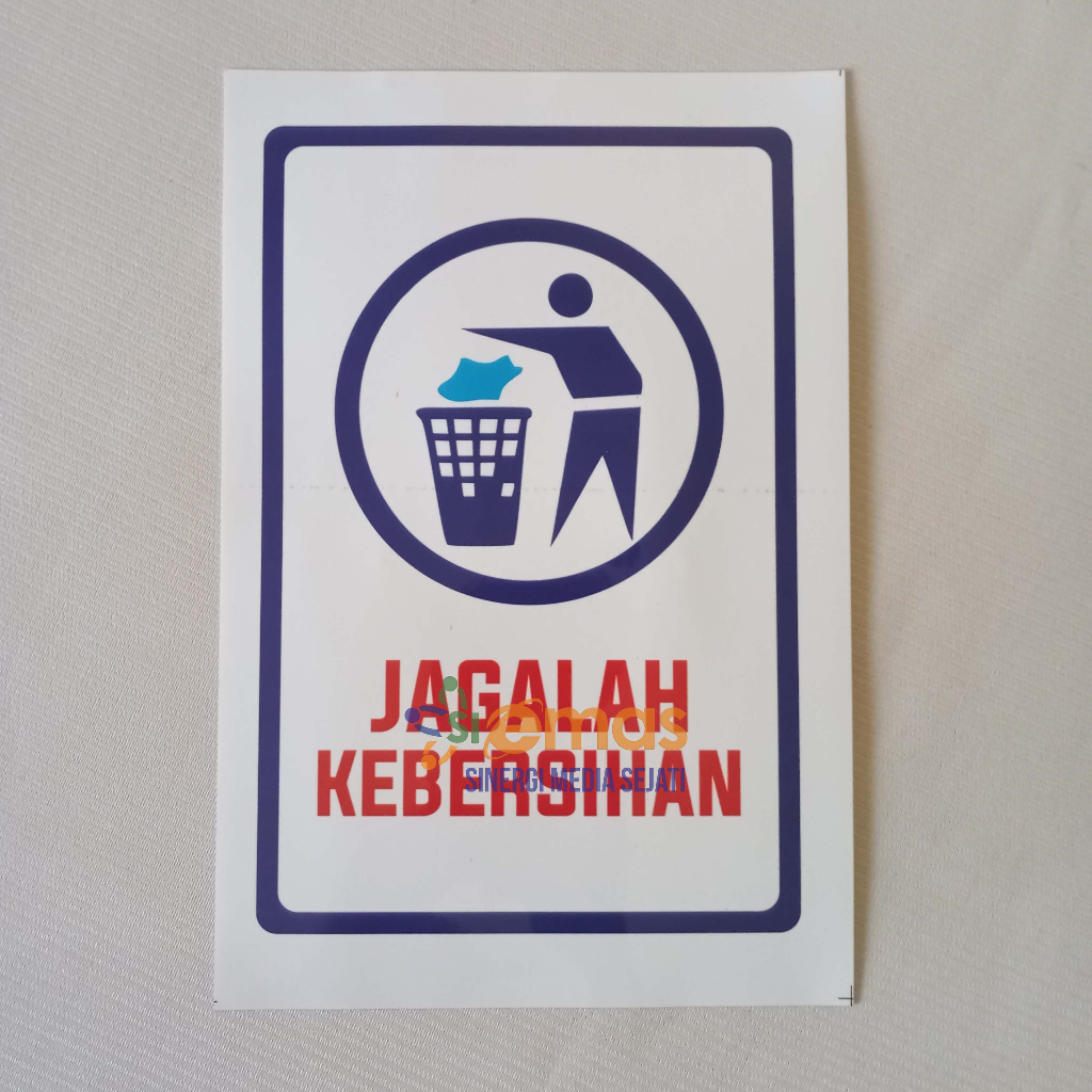 Stiker Jagalah Kebersihan | Stiker Jagalah Kebersihan | Stiker Waterproof