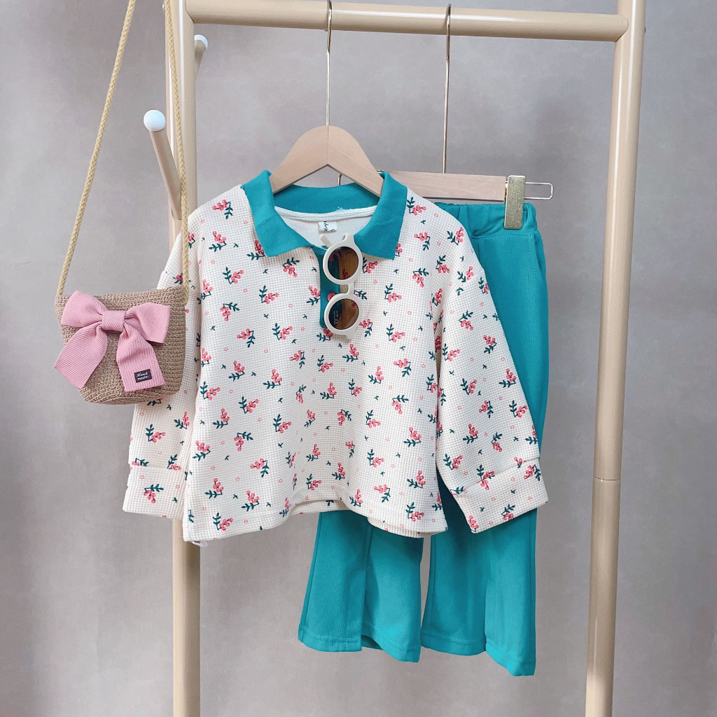 SSP4-Setelan Set Anak Perempuan Panjang Korean + Celana Cutbray Tosca