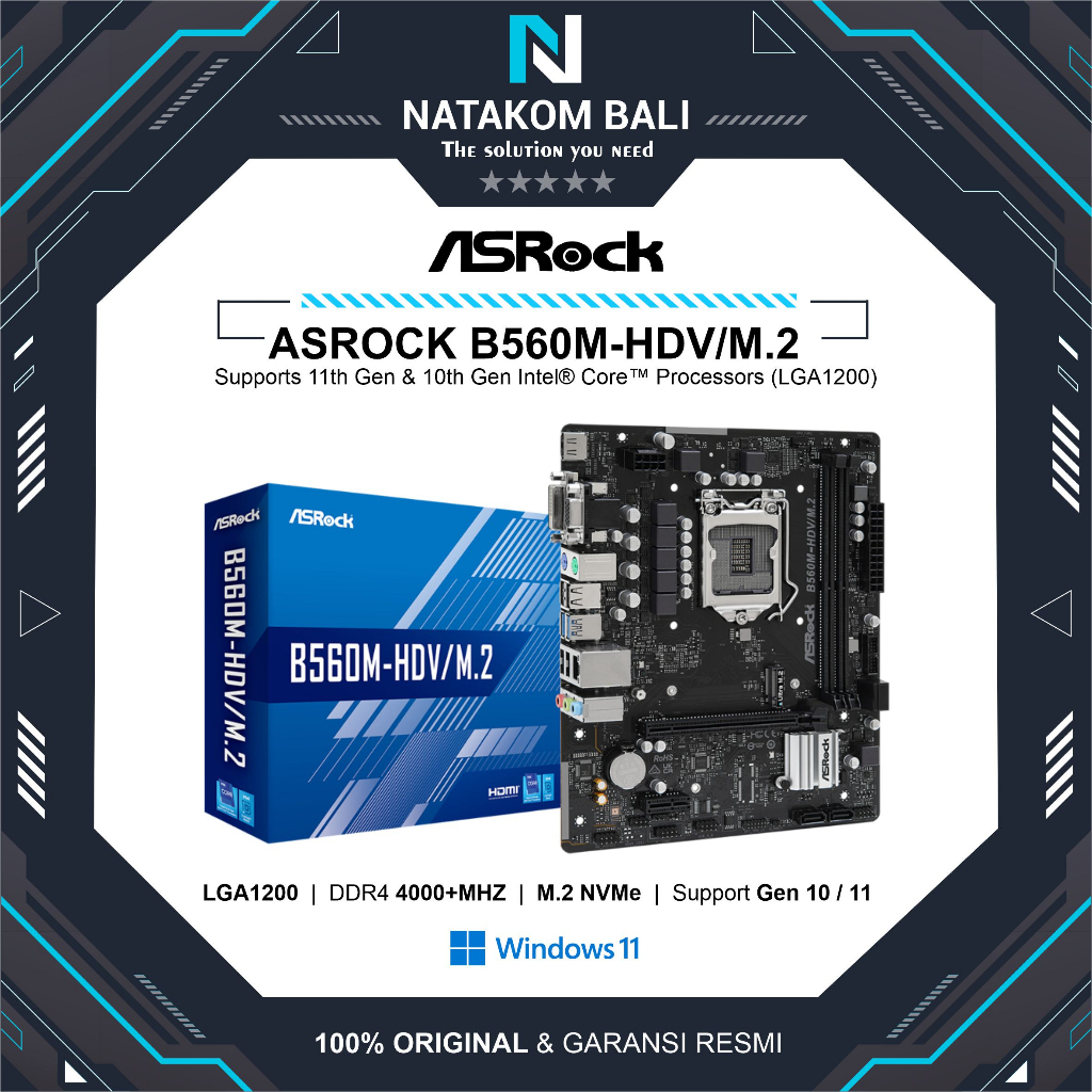 MOTHERBOARD ASROCK B560M-HDV/M.2